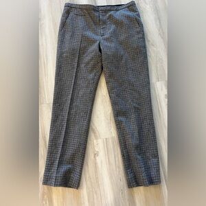 Marc Jacobs Women's Career Classic Black and Gray Checkered Wool Pants Size 6